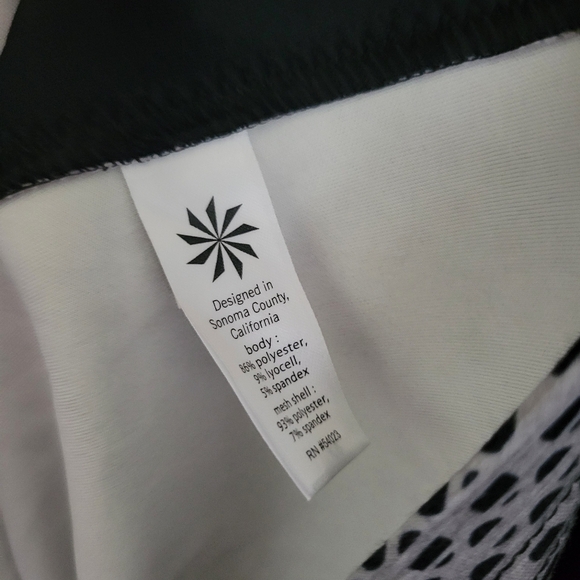 NWT Womens Athleta Dot Fuse Athletic Activewear Dress Gray Black Polka Dot Mesh - Picture 5 of 7